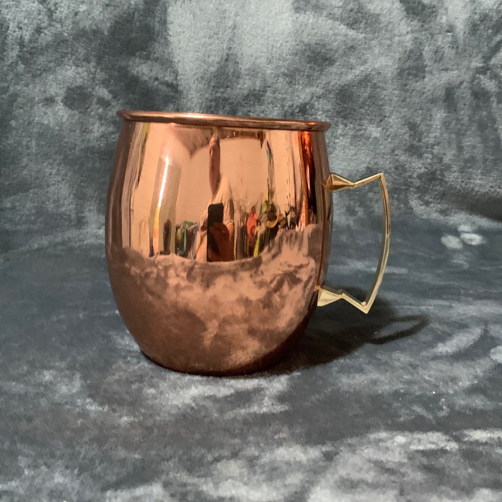 Moscow Mule Mug Large 5" Tall Copper Plated Stainless Steel Unbranded